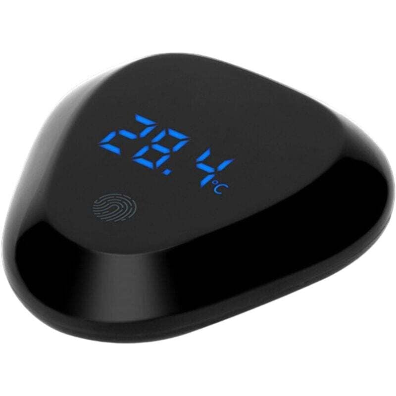 Odipie - Digitales Aquarium-Thermometer, kabelloses Touchscreen-Aquarium-Thermometer, genaues LED-Display-Thermometer mit Aufkleber für Zuhause,