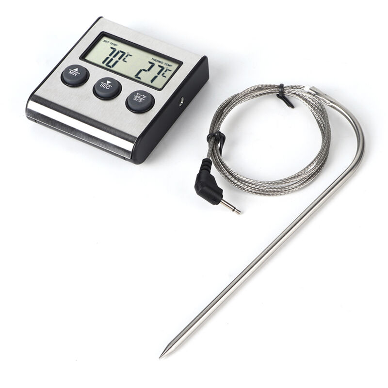 Digitales Küchenthermometer mit Timer für den Grill, ideal zum Garen von Fleisch und zum Grillen.