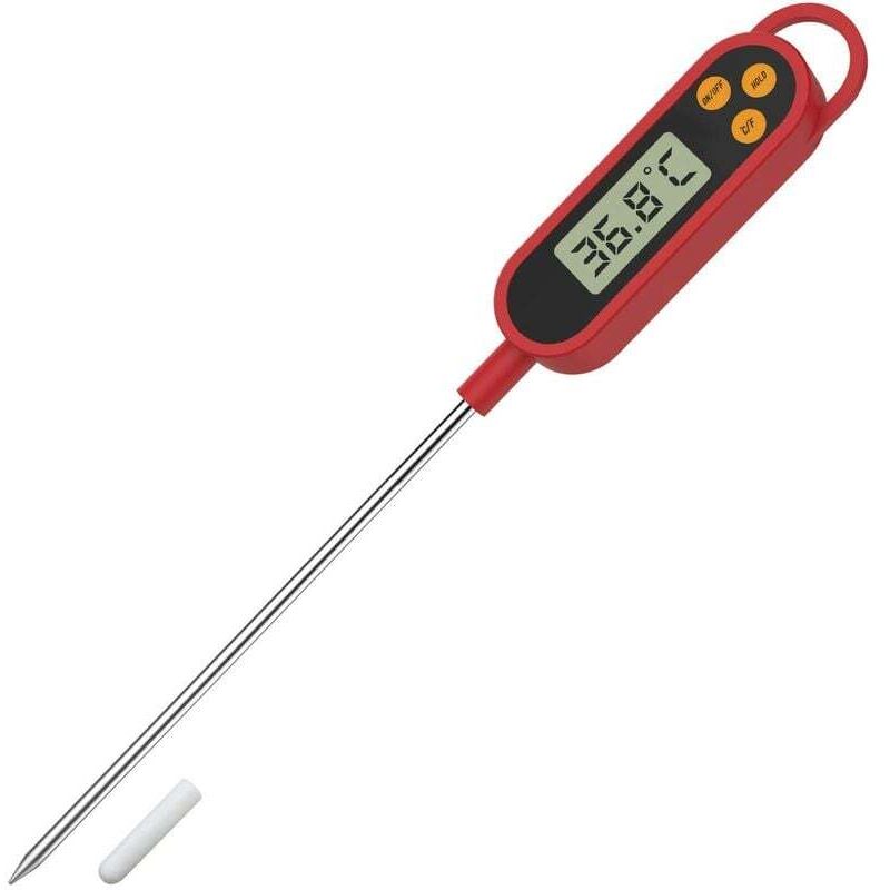 Digitales Lebensmittelthermometer – Küchen-Kochthermometer, sofort ablesbares LCD-Display mit langer Sonde, Thermometer für Fleisch, Gebäck, Zucker,