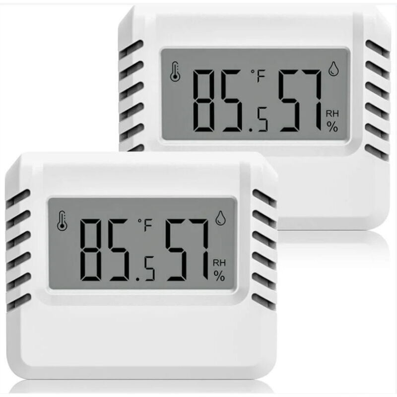 Digitales Thermometer-Hygrometer, 2-teiliges Mini-Innenthermometer, großes LCD-Display, tragbar, Min/Max-Aufzeichnung, für Heim-Terrarium