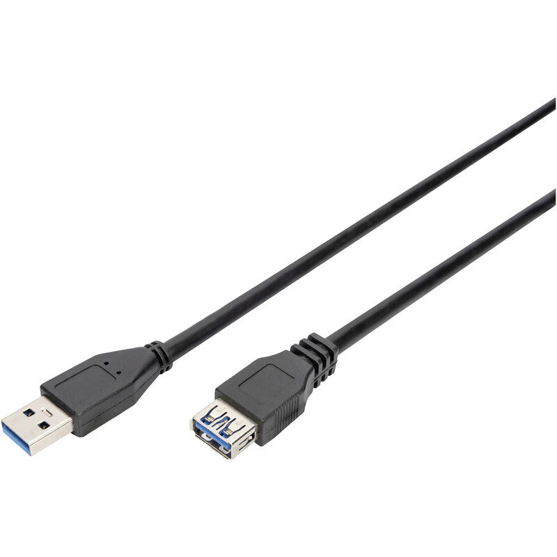 Mcab - Digitus USB-Kabel usb 3.2 Gen1 (usb 3.0 / usb 3.1 Gen1) usb-a Stecker, usb-a Buchse 3.00 m Schwarz