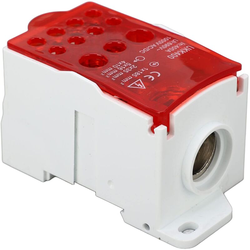 Zoternen - din Rail Terminal Block Junction Box 690V 400A Rot - Proof -Isolierung für die s -Leistungsverteilung (Rot)
