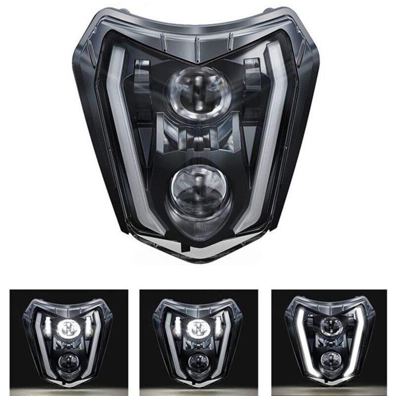 Dirt Bike LED-Scheinwerfer mit Fern- und Abblendlicht für Enduro-Motorräder EXC 300 XC XCF XCW XCFW SX SXF 125 250 300 350 450 500