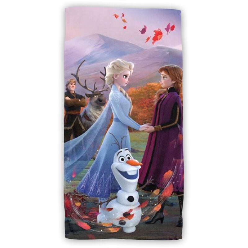 Ac-deco - Disney Frozen Baumwolle Strandtuch Frottee Badetuch mit Premium Druck, 70x140 cm