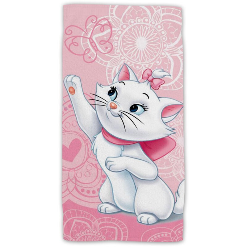 Marie Cat Baumwolle Strandtuch Frottee Badetuch mit Premium Druck, 70x140 cm - Disney