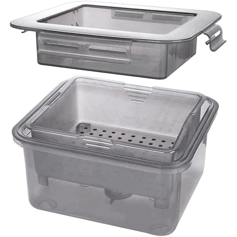 Diy Kunststoff Pressform Form Sojabohnenquark Herstellung Form mit Käse Tuch Küche Kochen, grau