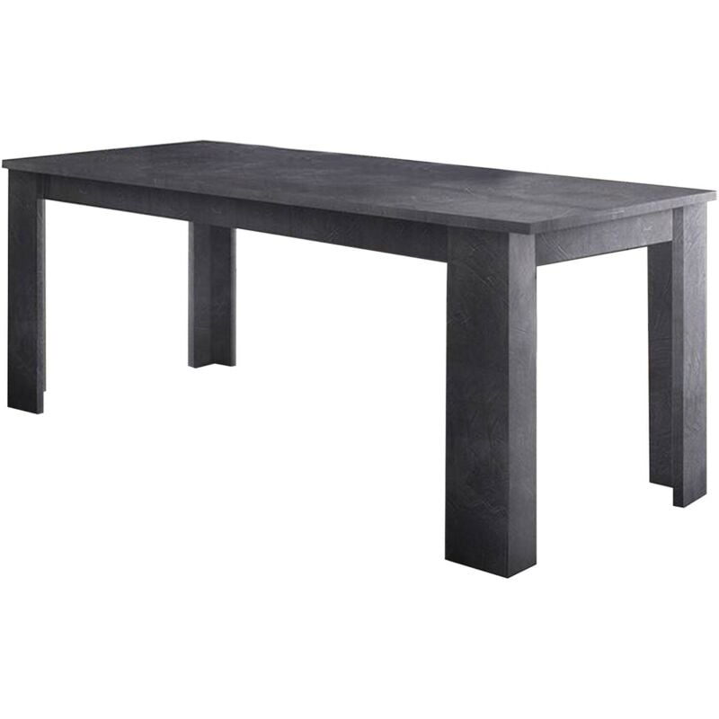 Ausziehbarer Esstisch Dkouamé, Ausziehbare Konsole bis zu 12 Sitzplätze, ausziehbare Konsole 100 % Made in Italy, cm 160/210x90h75, Schiefer - Dmora
