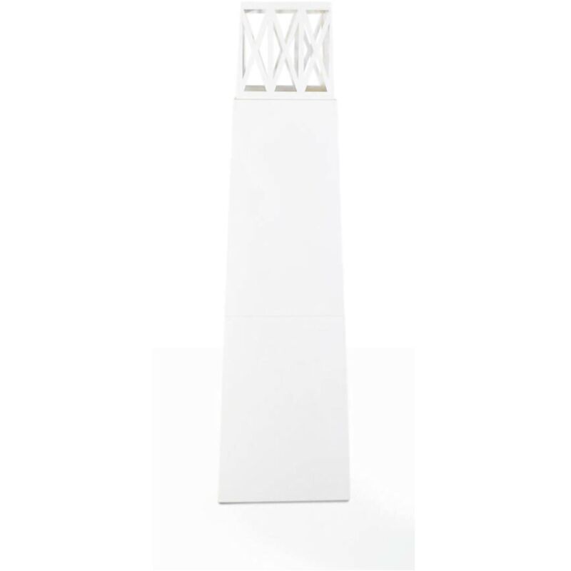 Bioethanol-Kamin Dsignoril, Ökologischer Kamin, Rauchfreies Feuer, Heizung mit Ethanol, Made in Italy, 40x40 h145 cm, Weiß - Dmora