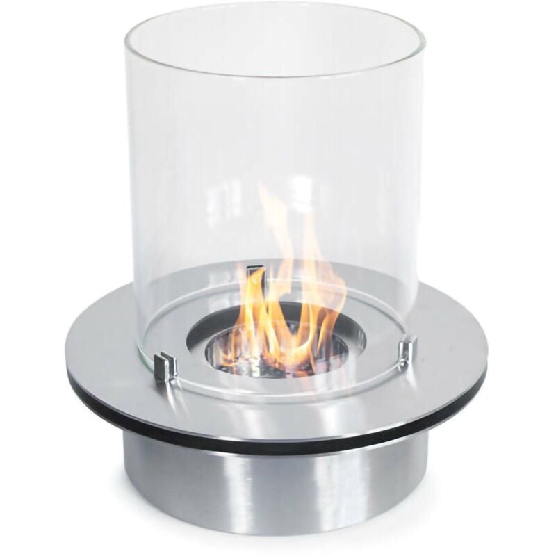 Brenner Andali, Kochfeld, Heizelement, Verbrenner, Made in Italy, 35x35 h36 cm, Grau und Transparent - Dmora