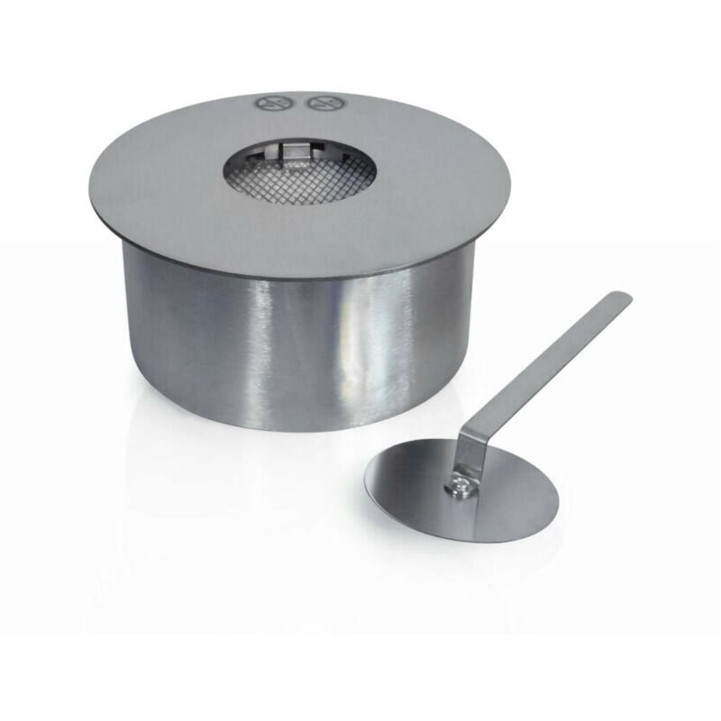 Dmora - Brenner Annicco, Kochfeld, Heizelement, Verbrenner, Made in Italy, 25x25 h10 cm, Grau