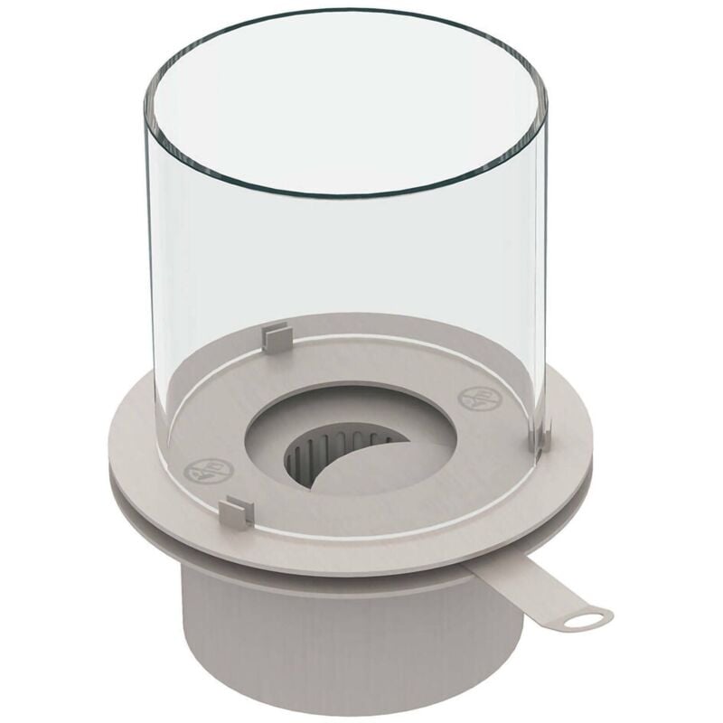 Brenner Dsbardell, Kochfeld, Heizelement, Verbrenner, Made in Italy, 25x25 h31 cm, Grau und Transparent - Dmora