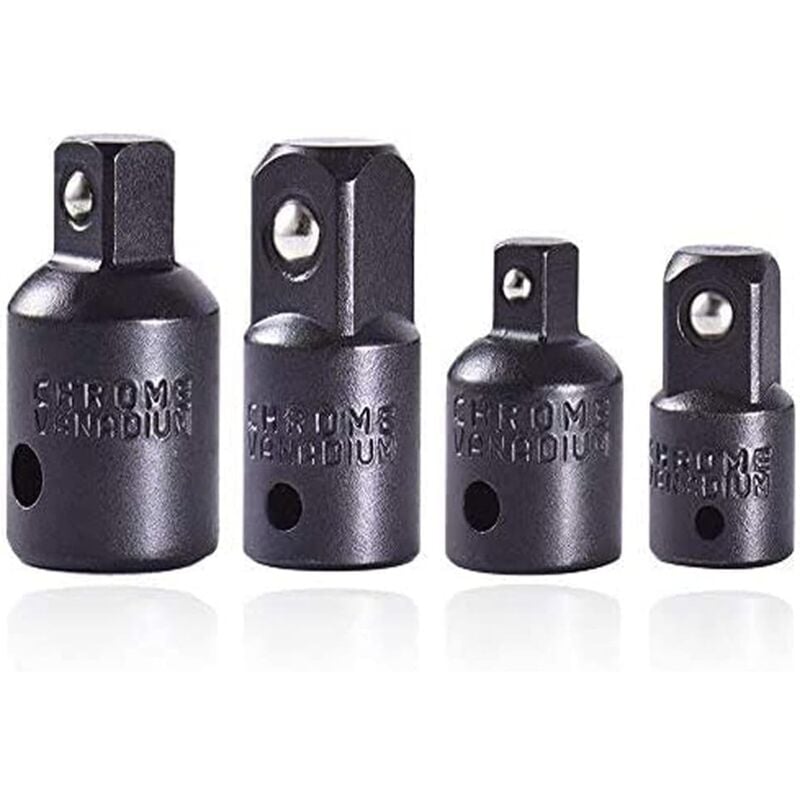 Dolaso - 4 Stück für Ratschenschlüssel 1/4 Zoll, 3/8 Zoll, 1/2 Zoll Inbusschlüssel-Adapter, Steckschlüssel-Adapter, Stecker-Adapter und Reduzierstück