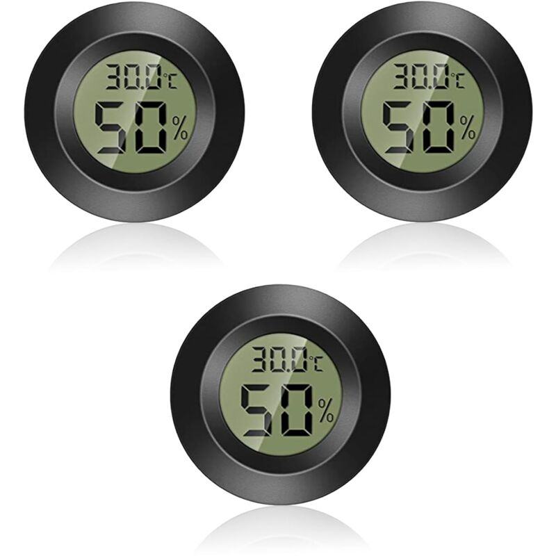 Dolaso - Thermometer – Mini-Hygrometer, Mini-Hygrometer-Thermometer, Mini-Digital-Hygrometer, rundes Thermometer, Innen-Außen-Thermometer, -50 °c +70