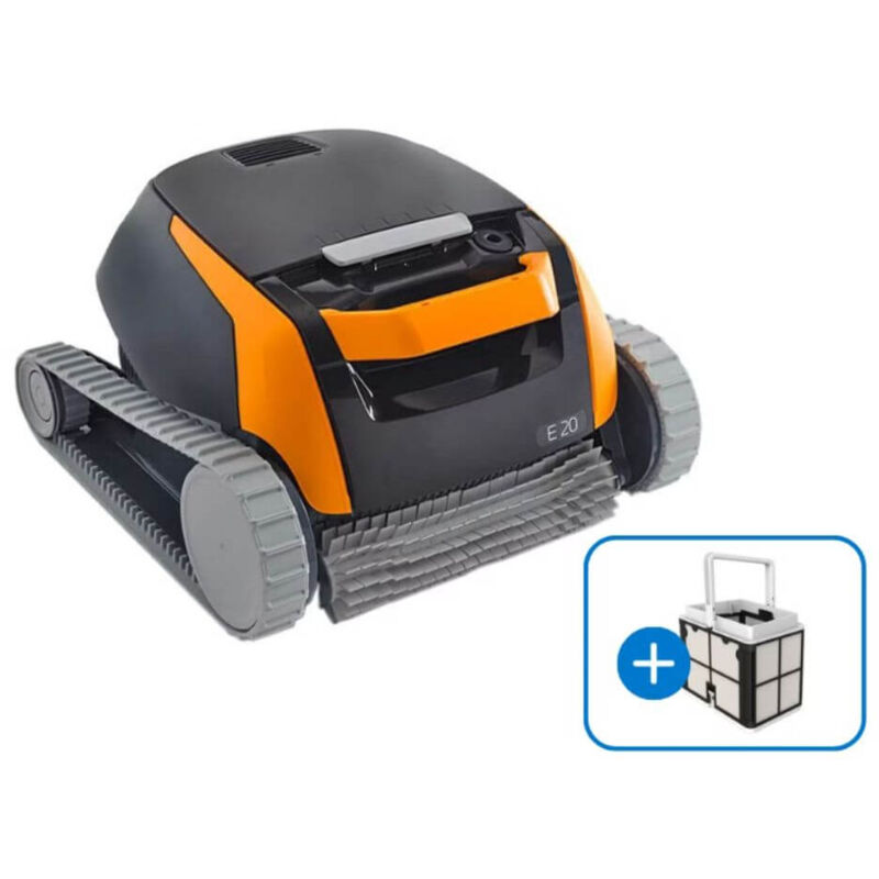 Dolphin E20 Poolroboter mit zusätzlichem Filterkorb fein + pvc Bürsten