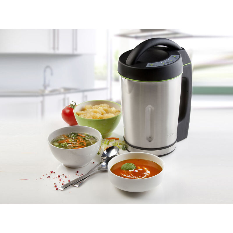 Domo - Edelstahl Suppenkocher für 1,6L Suppe & Smoothies - 3 Kochprogramme, 1000 Watt
