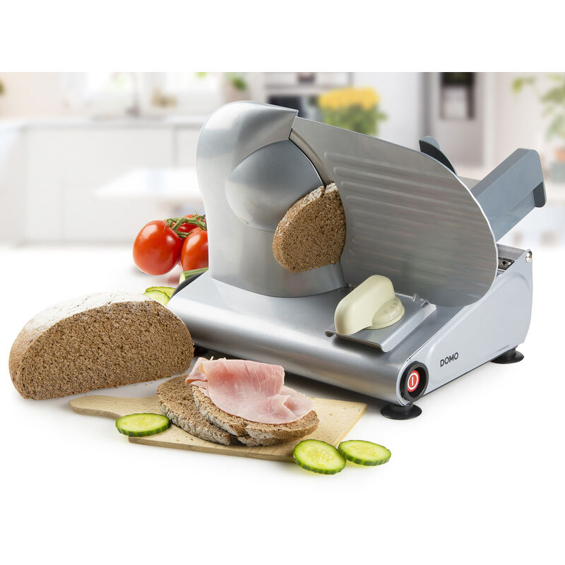 Domo - Allesschneider Edelstahlmesser, Ø19cm - Schnittstärke 0-15mm - 150 Watt