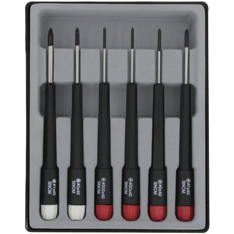 Donau Elektronik - Elektronik- u. Feinmechanik Schraubendreher-Set 6teilig Kreuzschlitz Phillips, Kre