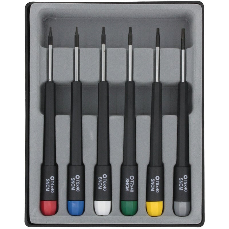 Donau Elektronik - Elektronik- u. Feinmechanik Schraubendreher-Set 6teilig Innen-Sechsrund (tx)