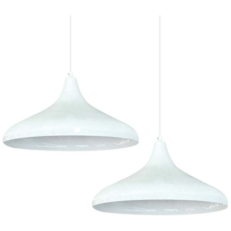 Weiß Doppel-Kronleuchter-Pendelleuchte – Vintage-Kronleuchter mit E27-Sockel für Wohnzimmer, Schlafzimmer oder Esszimmer