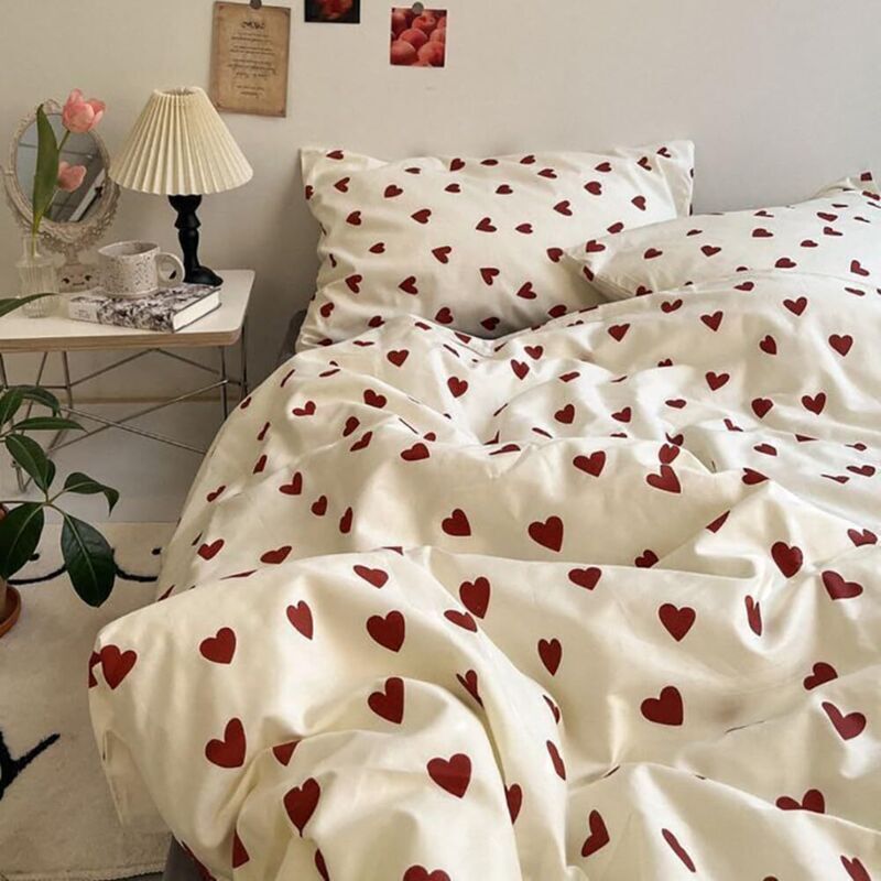 Doppelbettwäsche-Set (Queen-Size) bestehend aus Bettbezug, Laken und Kissenbezug, Kinder- und Erwachsenen-Mode im koreanischen Stil
