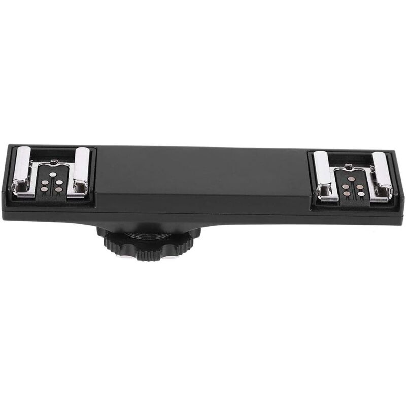 Doppelblitzschuh-Splitter, ultraleichte Doppelblitzschuh-Halterung, Doppelblitzschuh-Verlängerungsstange für Spiegelreflexkameras und Camcorder