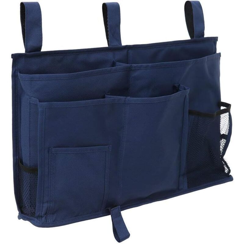 Doppellagige Nachttischbox – ein Hängeorganizer zur Aufbewahrung von Büchern, Handys, Tablets, Accessoires und Fernbedienungen – perfekt für