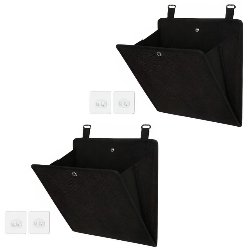 Doppelpack Türorganizer Taschen für Schuhe – Hängende Aufbewahrungstaschen aus Oxford-Gewebe, Vielseitig für Schuhe, Hüte und Accessoires, Schwarz