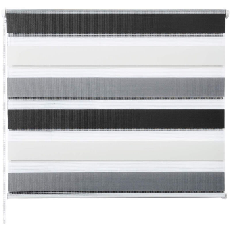 Doppelrollo Klemmfix ohne Bohren, Duo Rollo Zebrarollo Fensterrollo Klemmrollo Seitenzugrollo Easyfix lichtdurchlässig und verdunkelnd Rollos für