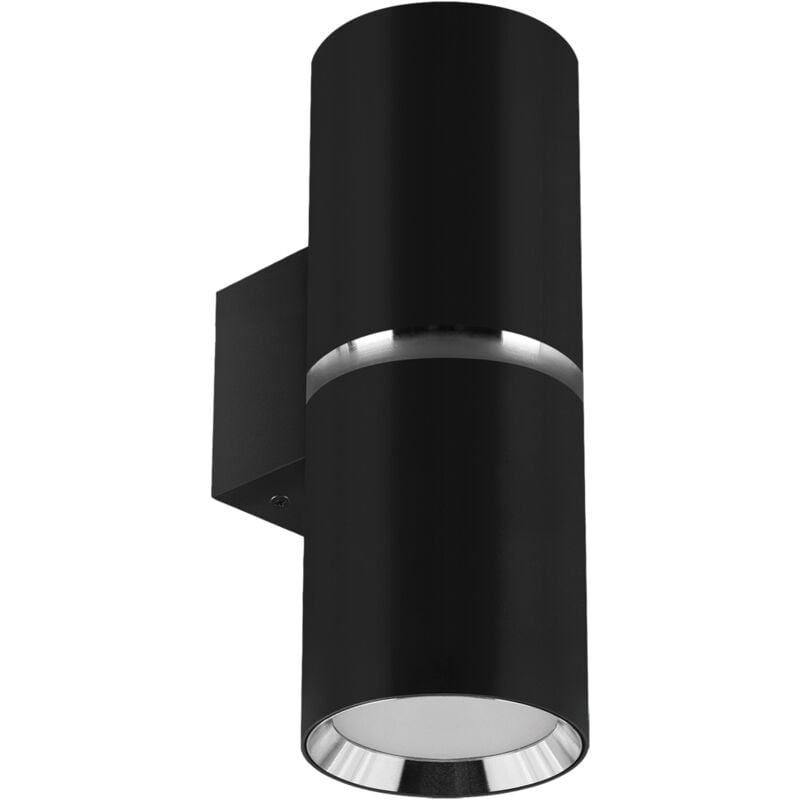 Doppelseitige Wandleuchte, Up- und Down, DIOR WLL 2xGU10 IP20, Schwarz/Chrom