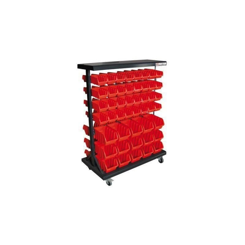 Doppelseitiges Kleinteile-Schüttenregal 64 Schubladen Holzmann ksr94d