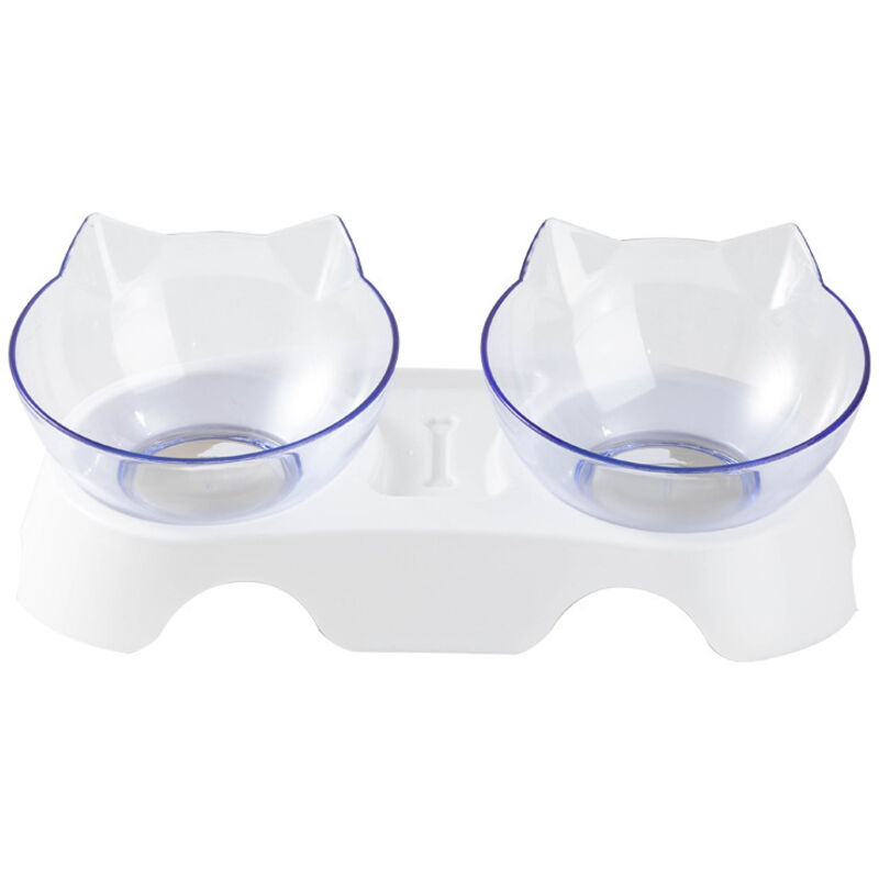 Doppelte Katzennäpfe, orthopädische Futternäpfe gegen Erbrechen, Katzennapf für Hunde, geneigter Katzennapf zum Schutz der Wirbelsäule, geneigter Napf