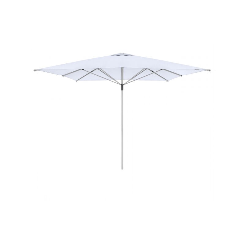 Gastronomie Sonnenschirm 'Braumeister' 400 x 400 cm, weiß, ohne Volant, Bezug aus 100% Polyester, Gestell aus Aluminium, 17,1 kg Gastronomie