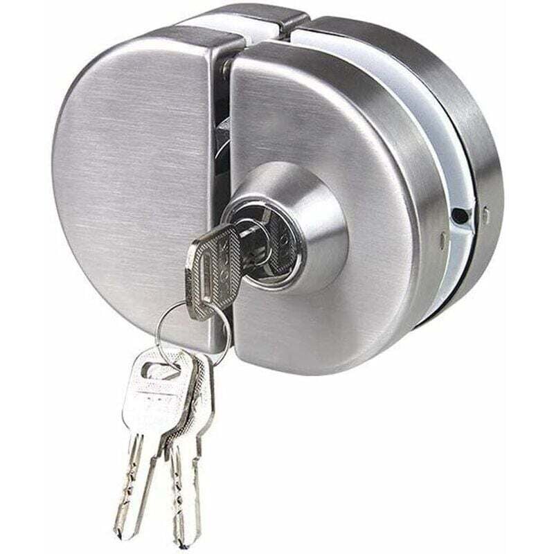 Double glass door lock 304 stainless steel, both sides open frameless door hooks for 10-12mm thickness glass