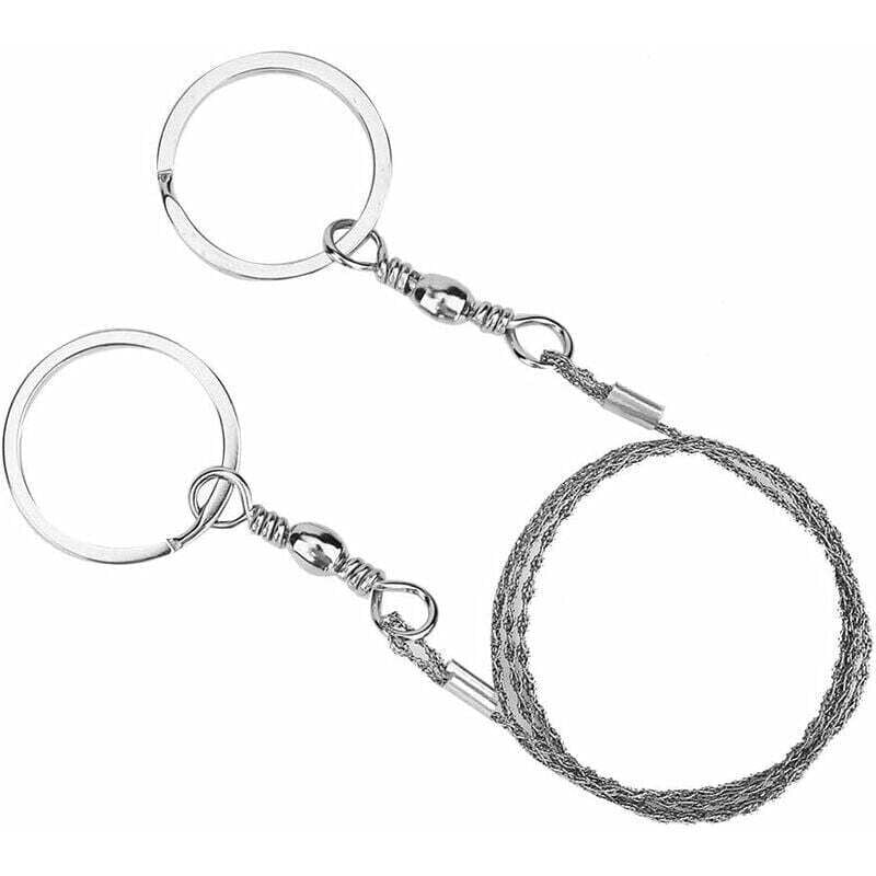 Drahtsäge, 68 cm, Survival-Drahtsäge aus Edelstahl, tragbare Drahtsäge für den Außenbereich