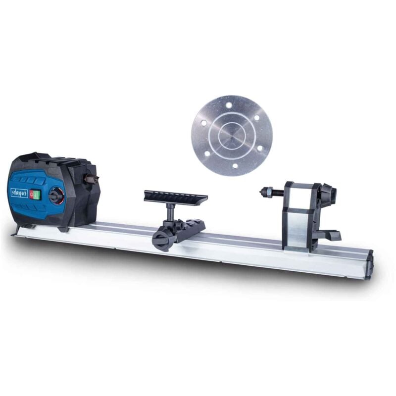 Scheppach - Drechselmaschine DM600VARIO Werkstücke 600mm 4-Zack-Körnerspitze inkl. Planscheibe