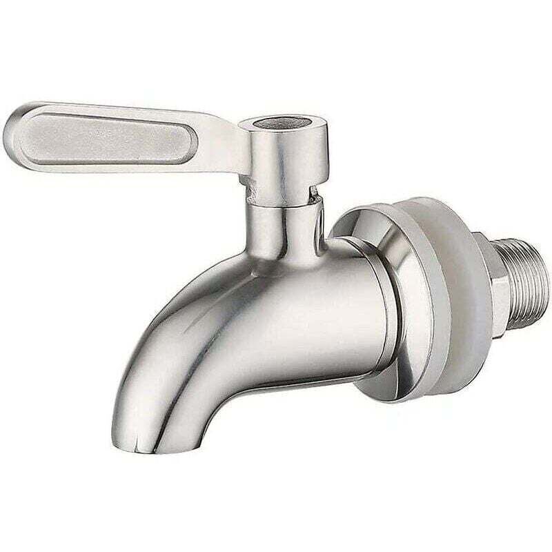 Drehbarer Wasserspender aus Edelstahl 304, 16-mm-Zapfhahn für Saft, Bier, Wein, Getränkebrunnen, silbernes Ersatzteil