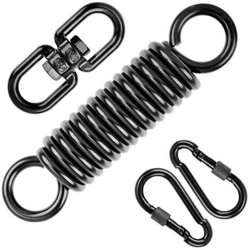 Mumu - Drehfeder für Hängesessel, mit 2 Karabinern und 360° drehbarem Haken, Tragkraft 250 kg für Hängesessel, Hängematte, Yoga usw.