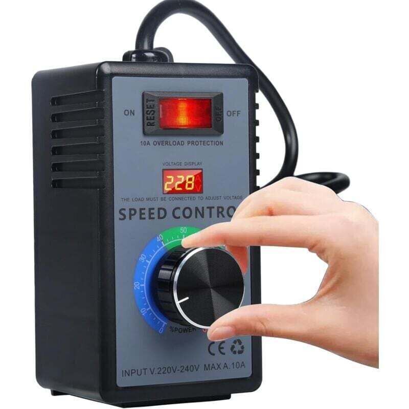 Drehzahlregler für 220 V AC 10 A 4000 W SCR-Motor, elektronischer Spannungsregler, Drehzahlregler, Dimmer, Thermostat, Motor- und Lüfterdrehzahlregler