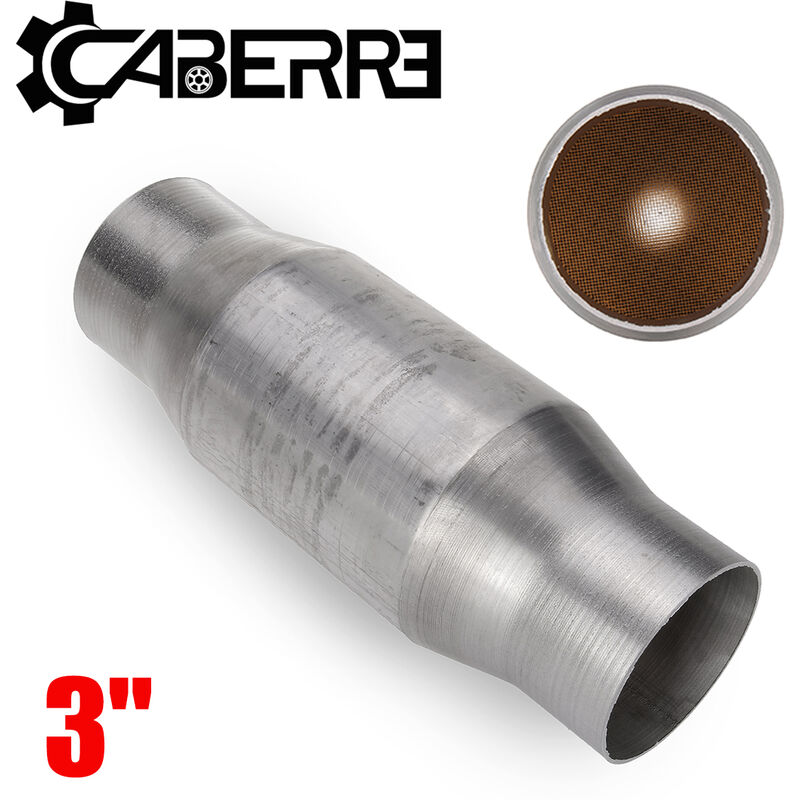Drei-Wege-Katalysator Durchmesser 3 Zoll Durchmesser 11 Zoll Länge 4 Zoll Mitteldurchmesser runder Universal-Hitzeschild-Leistungskatalysator