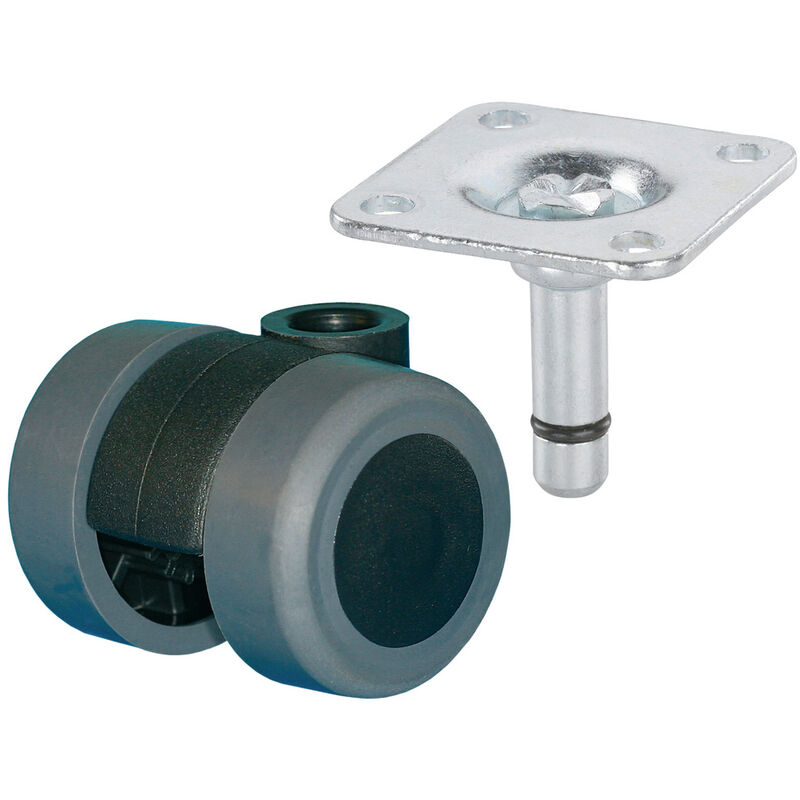 dörner + helmer 761340 761340 Doppelrollen Rad-Durchmesser: 35 mm Tragfähigkeit (max.): 70 kg 1 St.