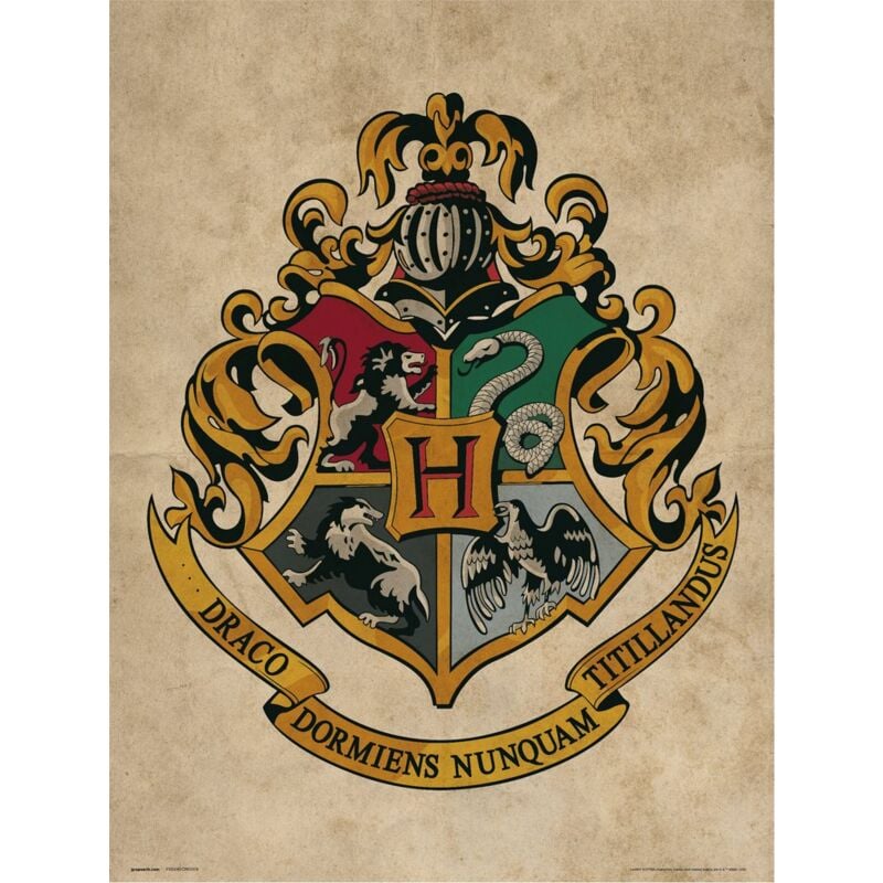 Druck 30x40 cm harry potter hogwarts wappen