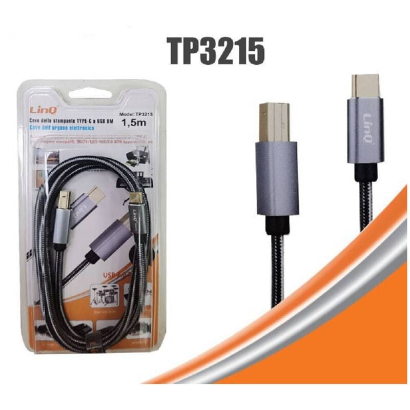 Trade Shop Traesio - Trade Shop - usb bm usb type-c standard für elektrische organ computer 1.5MT TPC3215 -