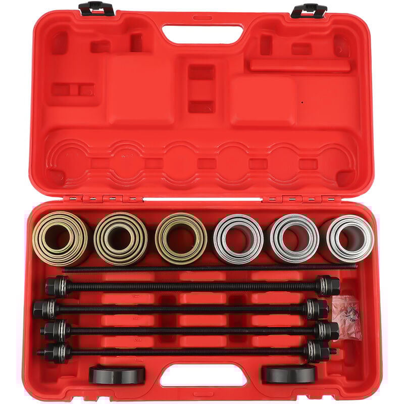 Druckhülsen Zughülsen Satz 26-TLG.Radlager Werkzeug Silentlager Gummilager Radlager Gummibuchsen Abzieher Satz Werkzeug Ein-/Ausbau Wechsel Montage