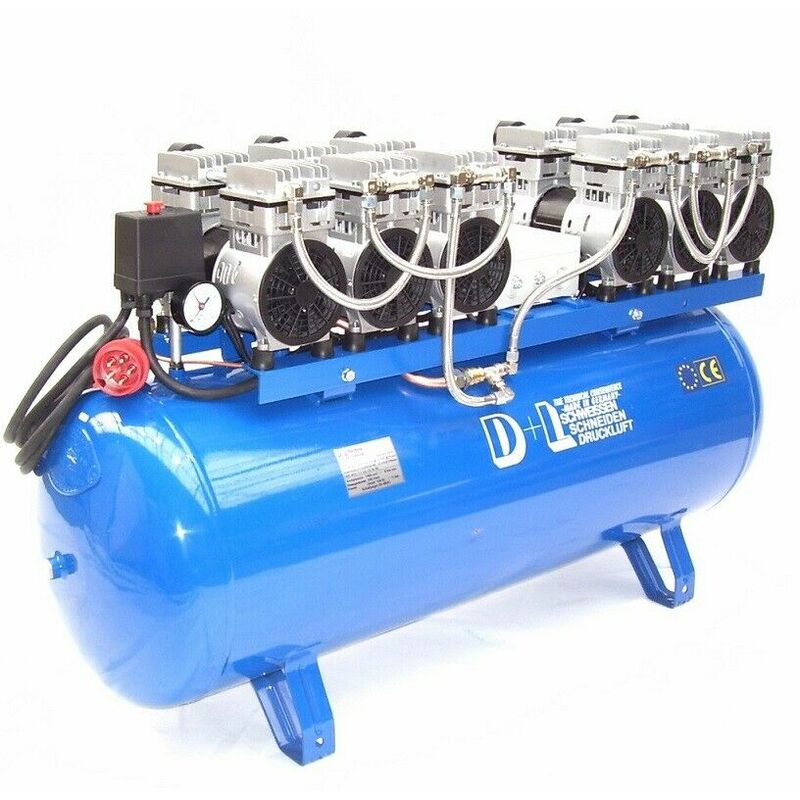 Apex - Druckluft Kompressor Silent Leise V12 540/8/270W Ölfrei Flüster Kompressor 6PS