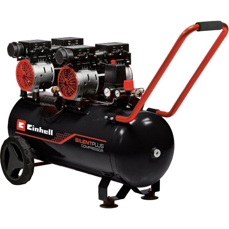 Einhell - Kompressor te-ac 270/50 Silent Plus (1500 w., max. 8 bar, 50 l-Tank, 270 l/min Ansaugleistung, Motordrehzahl 1450 min-1, Druckminderer,