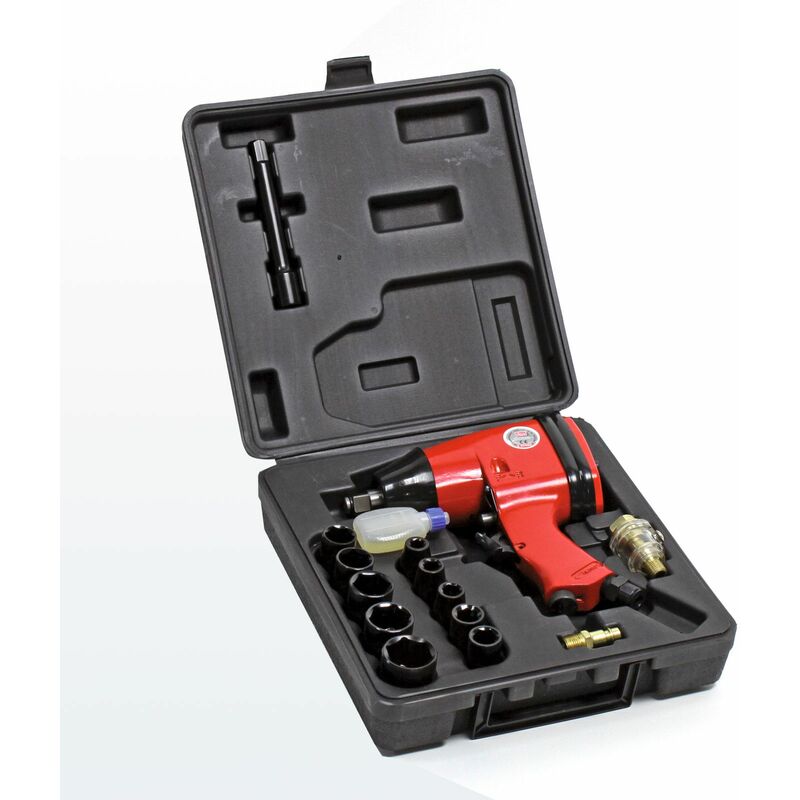 Druckluft Schlagschrauber 1/2 Zoll 16 teilig Set Handschlagschrauber mit Koffer