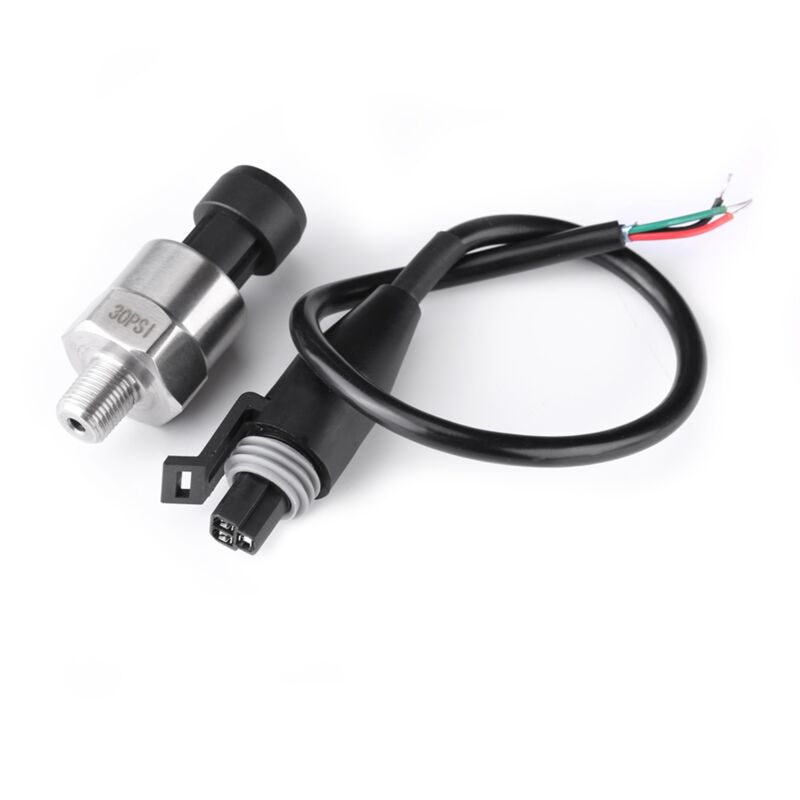 Druckmessumformer-Geber-Sensor, Fydun 1/8NPT Analoger Drucksensor Drucksensor-Transmitter Edelstahl-Sensor für Wasser, Luft, Kraftstoff, Öl (30PSI).