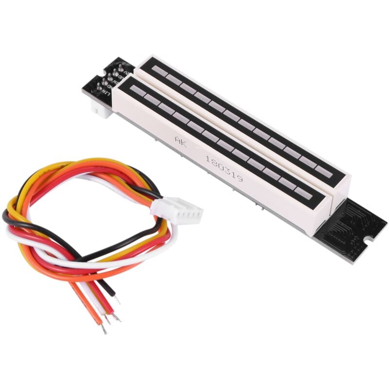 Tlily - Dual 12 Musik Pegel Anzeige led vu MessgeräT VerstäRker Lampen Licht Geschwindigkeit Verstellbare Karte für MP3 dc 7-12V (Fertig)
