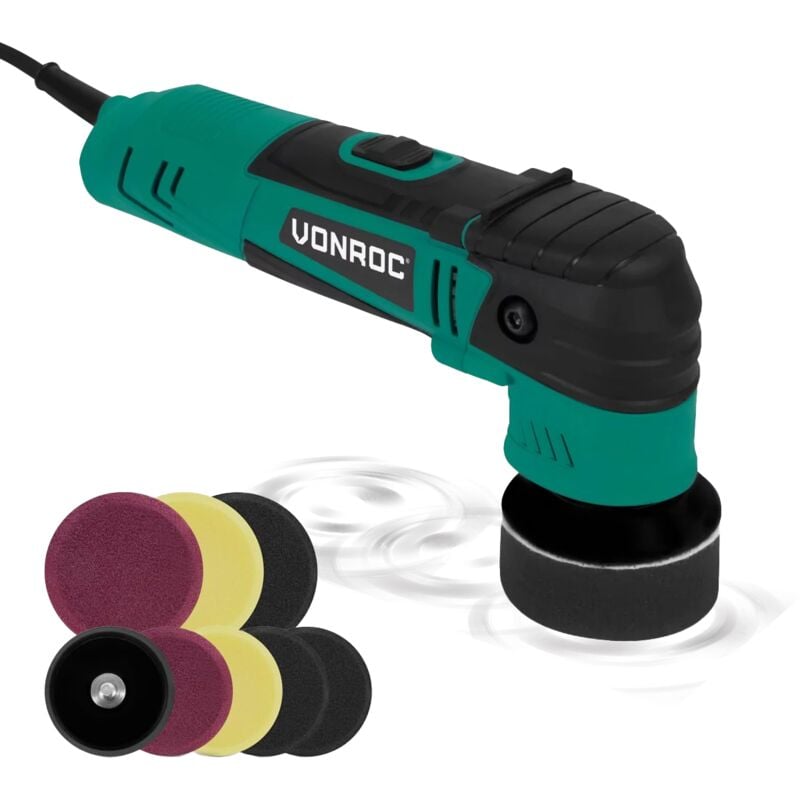 Dual Action Poliermaschine 400W - Ø50 & Ø75MM - Inkl. 2 Stützteller und 8