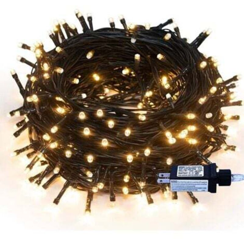 Dunkelgrüne Lichterkette mit Niedervolt-Draht für Schleierkraut, Weihnachtsbaum-Lichterkette, Gartendekoration (20 m)